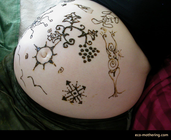 henna-belly-before