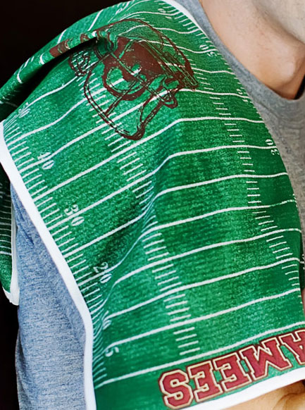 football-burp-cloth